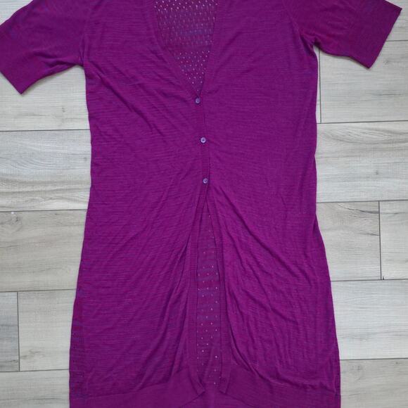 Torrid Space-Dye Pink Duster V-Neck Button-Front Cardigan Sweater Women Sz 2X - Picture 8 of 13